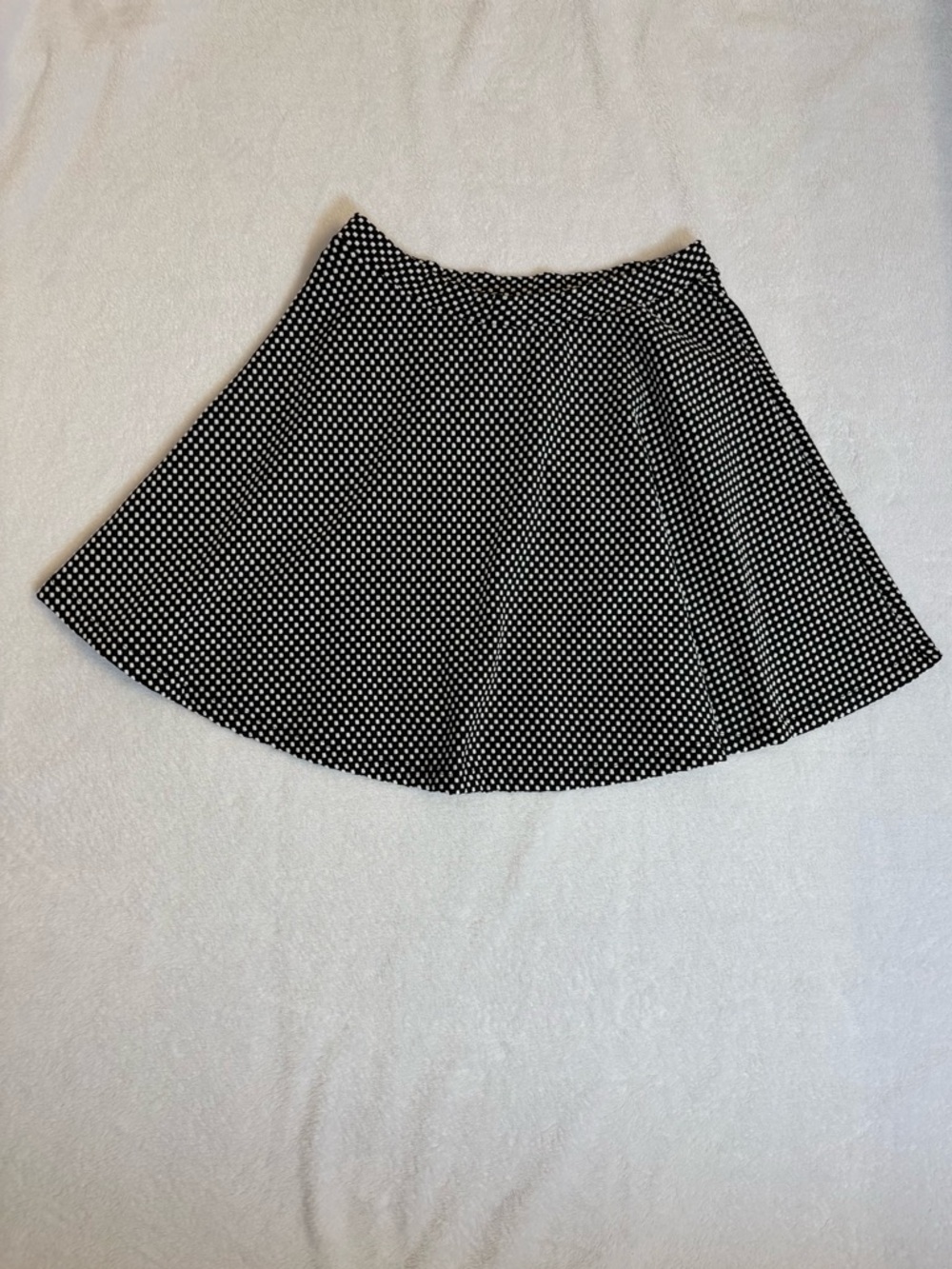 Topshop Black & White Polka Dot Skater Skirt